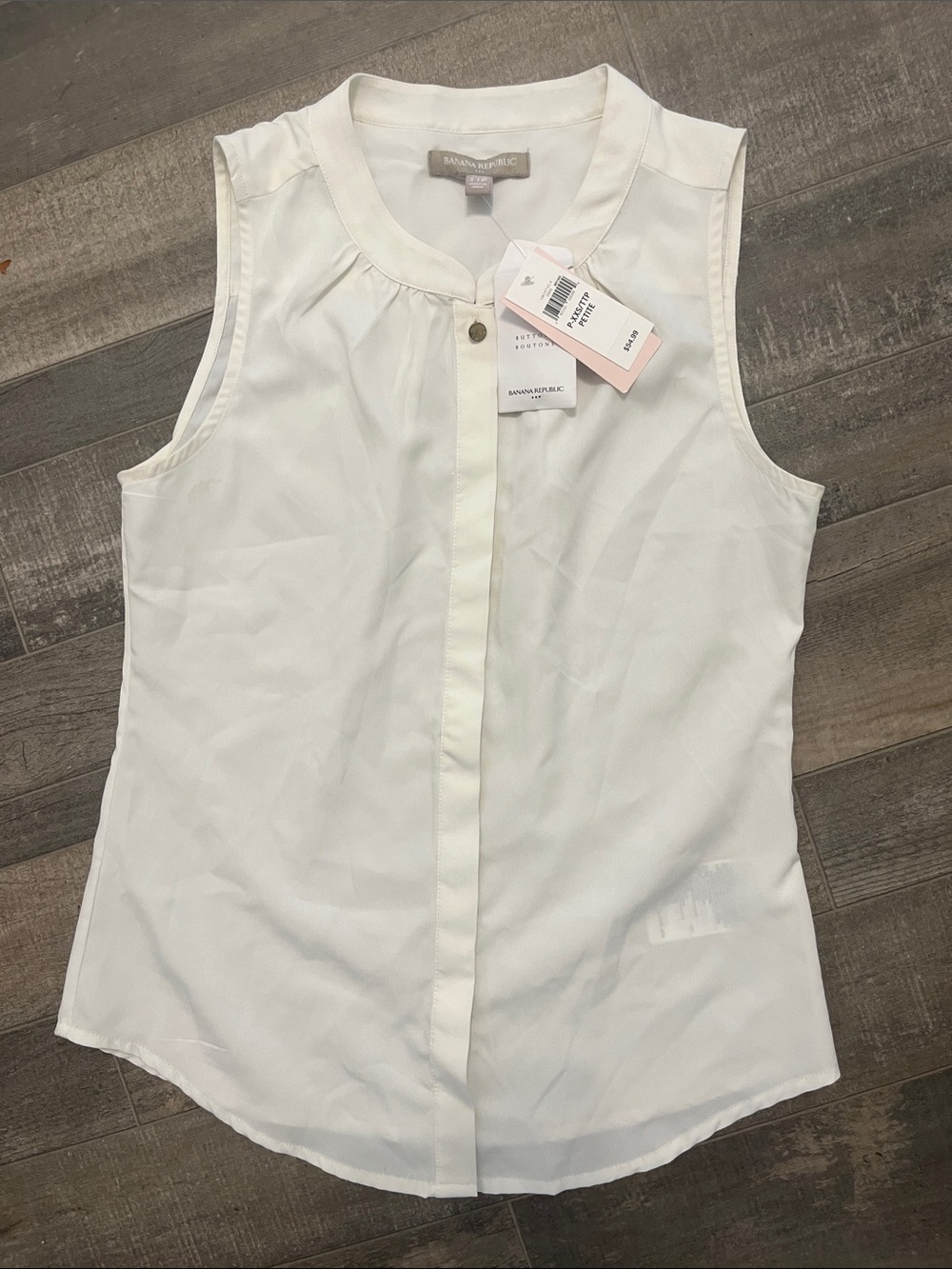 Banana Republic Sleeveless White Blouse